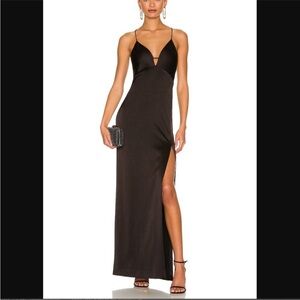 Alice + Olivia Black Backless Dress